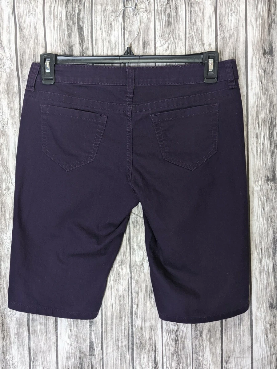 Dark purple jean shorts clearance