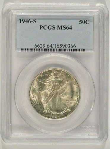 1946-S Walking Liberty Silver Half Dollar 50c PCGS MS64 16590366