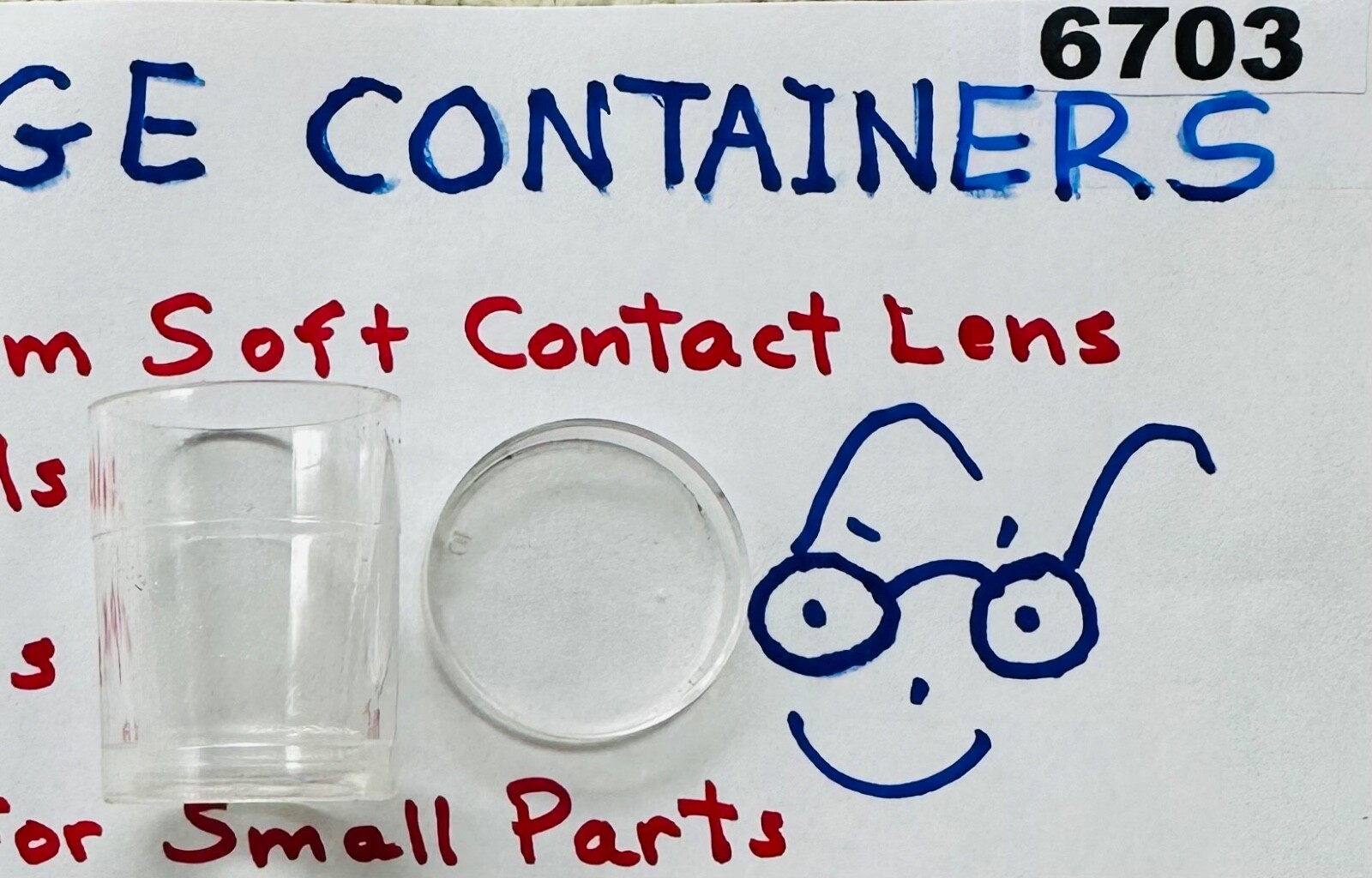 STORAGE CONTAINERS- CLEAR ROUND CONTAINER with SLIP ON TOP