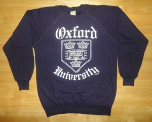 Vintage Universidade de Oxford Azul Supa moletom moletom 50/50 - Tamanho Adulto | eBay
