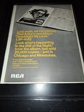 Paul Anka In The Still Of The Night Rare Original Promo Poster Ad Framed!