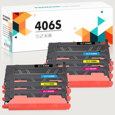 CLT-K406S Toner Compatible with Samsung CLX 3305FW 3306 Xpress C410W C460FW Lot