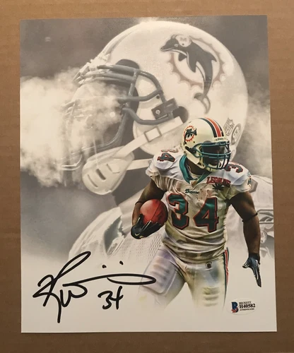 Ricky Williams Signed Autographed Miami Dolphins Custom 8x10 Photo Weed Beckett