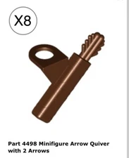 Lego 8 Pieces Castle Kingdoms Mini Figure Reddish Brown Arrow Quiver / Body Wear