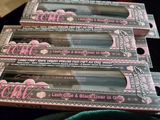 3pk IONI BLACK LASH GLUE 2 IN 1 EYELINER PRECISE FELT TIP PEN FALSE LASHES LOT