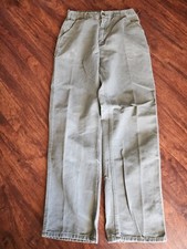 CARHARTT B11 MOS DUCK CANVAS CARPENTER WORKWEAR PANTS GREEN DUNGAREE FIT SIZE...