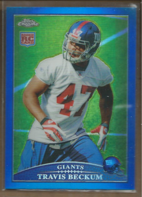 2009 Topps Chrome Blue Refractors #TC167 Travis Beckum - NM-MT