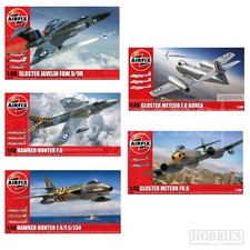 Airfix 1:48 Model Kits Aircraft Planes Gloster Javelin Hawker Hunter Canadair