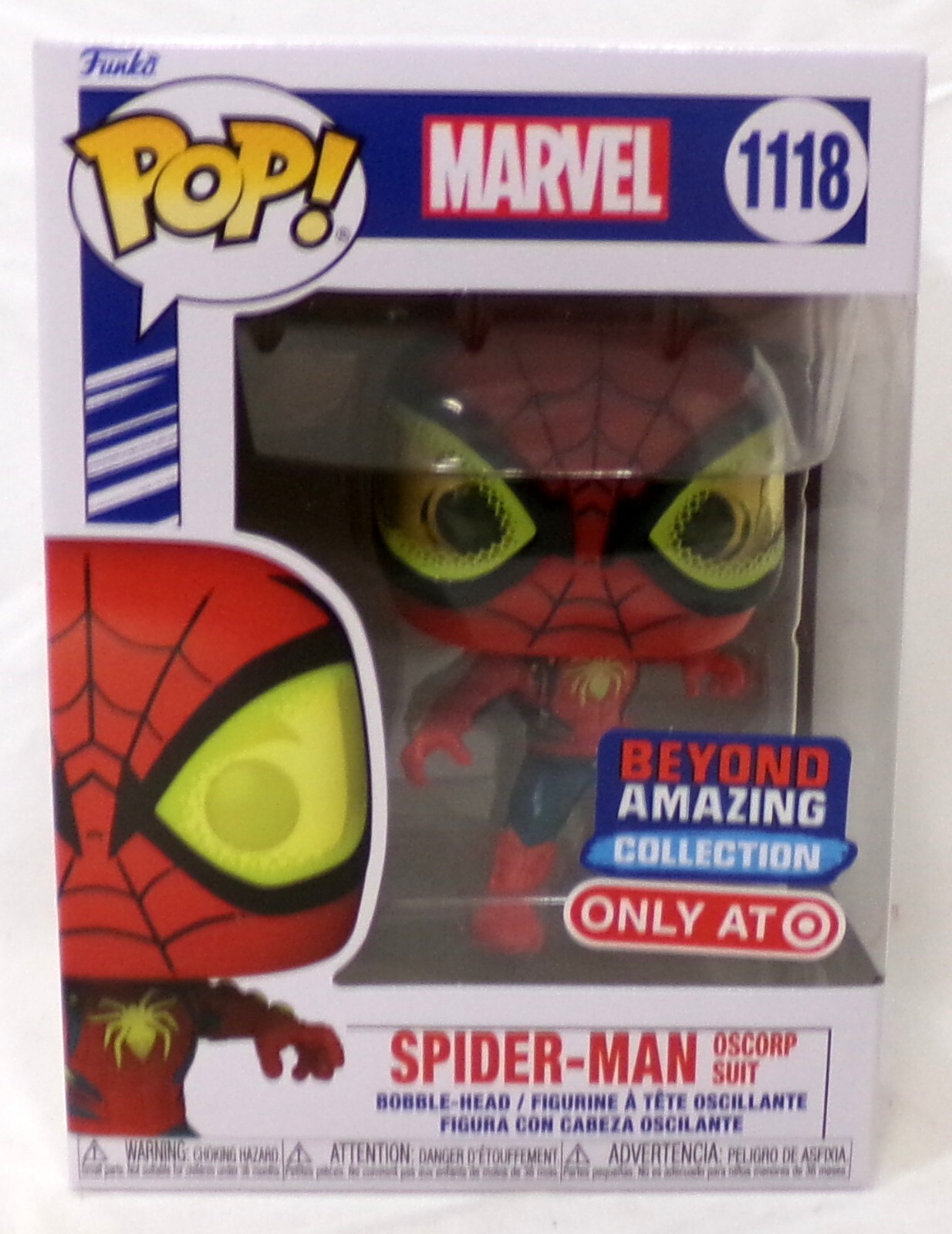 Funko Pop! Marvel Beyond Amazing 1118 Spider-Man Oscorp Suit Target Vinyl Figure