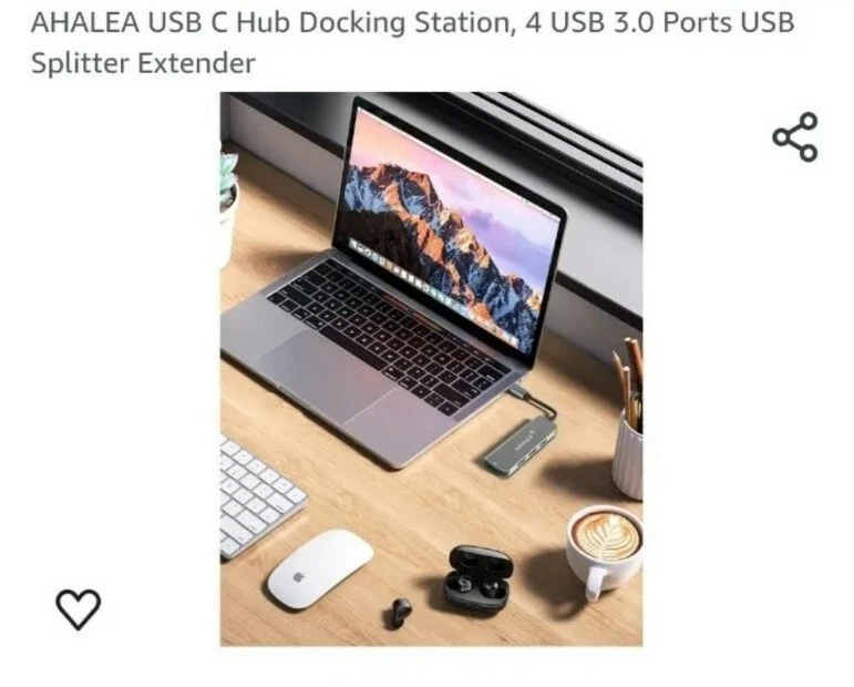 AHALEA 4 -in-1 USB-C Hub DOCKING STATION  - Image 2 of 3