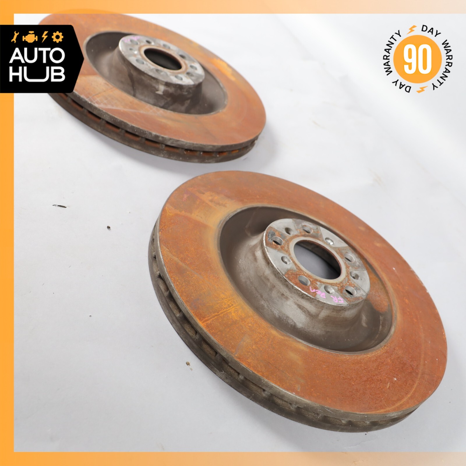 Bentley Continental GTC Flying Spur Front Brake Rotors Disc Left & Right Set 59k