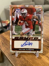 2021 Leaf Pro Set Power Julian Fleming Rookie Auto Ohio State Buckeyes 🔥📈
