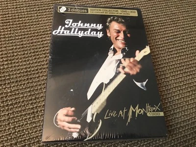 BOXSET COLLECTOR 2CD + DVD JOHNNY HALLYDAY LIVE AT MONTREUX 1988 (NEUF) - Photo 1/2