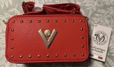 Valentino Orlandi Small Red Studded Crossbody Shoulder Bag $159 NWT