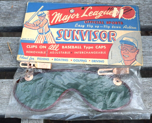 Vintage Major League Flip Up Flip Down Sunvisor in original package