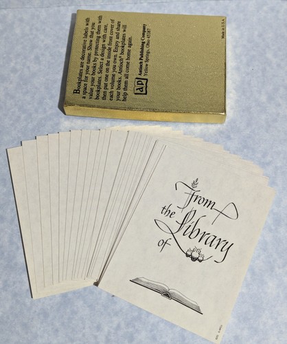 Vintage Antioch Publishing - 27 Papyrus Paper Book Plates - From the Library of - Bild 2 von 2