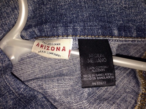 Girls Arizona Jeans Denim Jacket embellished Size Medium 8/10 - Picture 3 of 6