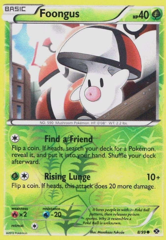 Foongus 8/99 B&W Next Destinies REVERSE HOLO PERFECT MINT! Pokemon