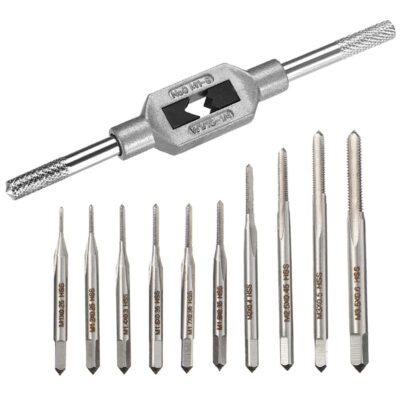 Saipe 10pcs Micro Taps Bit Small Hand Screw Thread Taps M1-M3.5 HSS Mini Metr...