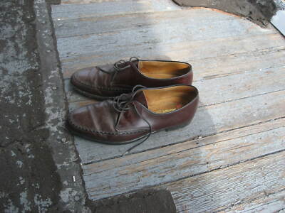 St Michael Mens Burgundy Leather Shoes, Size