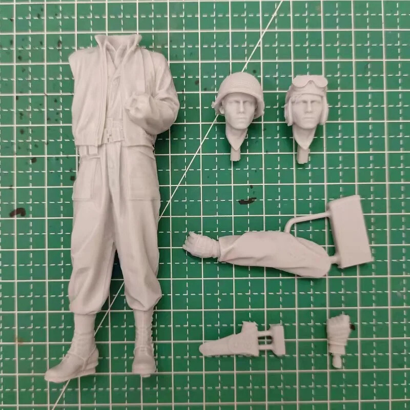 Kit De Figurines Soldat Pilote D'hélicoptère – Maquette Résine 1/35 – 2 Pièces Non Peintes Et Non Assemblées – Modèle Statique Pour Collectionneur
