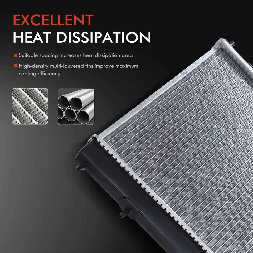 Radiador con enfriador de aceite para Ford Escort 91-02 Mercury Tracer 1,8 L 1,9 L 2,0 L automático Foto 4 de 4