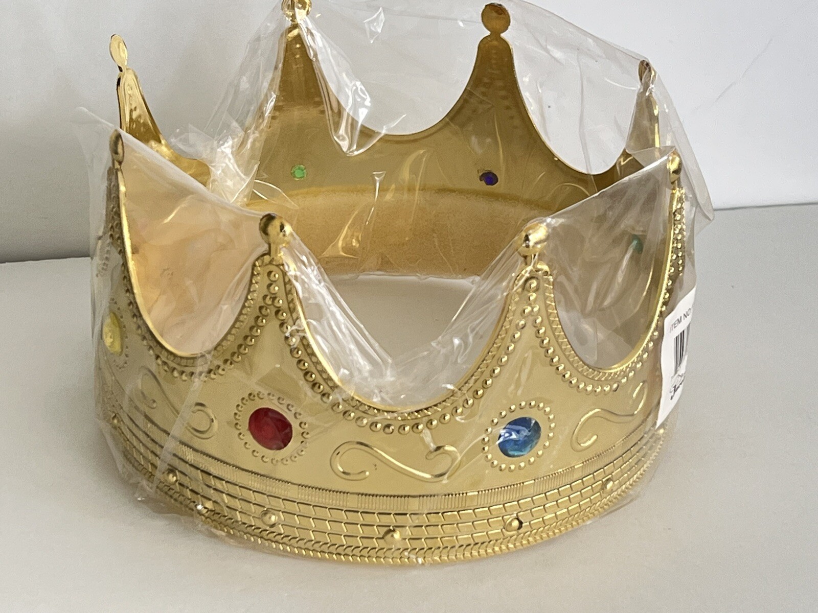 Halloween Costume Crown Faux Jewels King Queen Plastic Costume