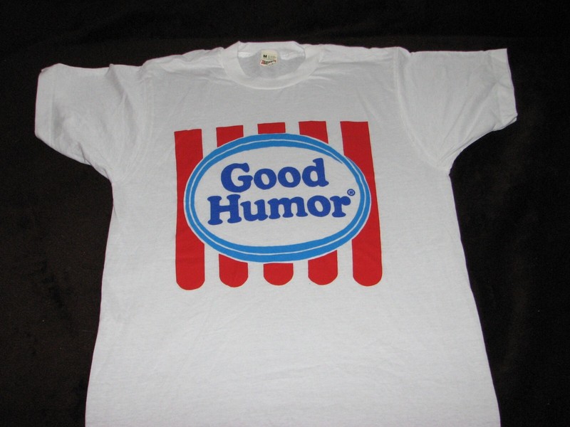 NEW LISTING: 1980'S GOOD HUMOR ICE CREAM T-SHIRT WITH FLAWS RARE. NEW/OLD STOCK.