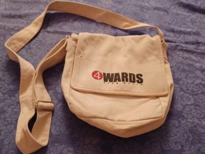 Denim Beige Tasche 4 WARDS Ring D. - 25x22 cm + 8 cm -ca.130 cm Riemen Unbenutzt