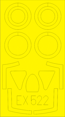 Eduard 1/48 Scale Mask for Su-9 kit by Trumpeter - EX522 Eduard 1/48 Scale Mask for Su-9 kit by Trumpeter - EX522