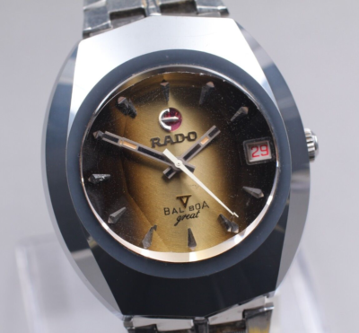 Vintage RADO Balboa V Brown Dial Date Automatic Watch | eBay