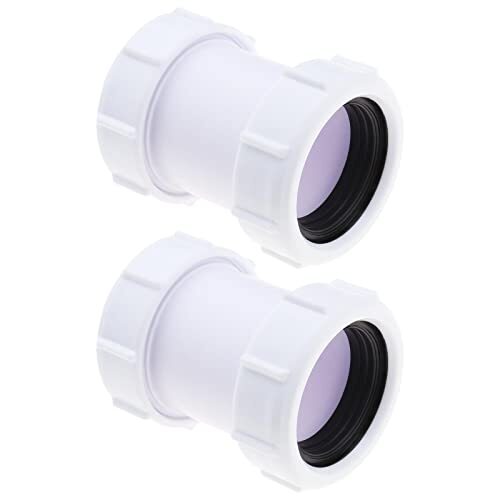 2 connettori dritti per tubi da 40 mm, in PP, per tubi di scarico, (N5k)