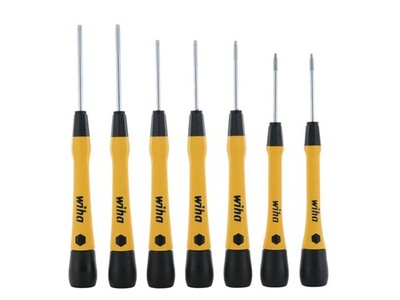 Wiha 27892 - 7 Piece ESD Safe PicoFinish Precision Torx Driver Set (T4 -T10)