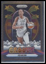2025 Panini Prizm WNBA #1 A'ja Wilson Groovy Las Vegas Aces #2