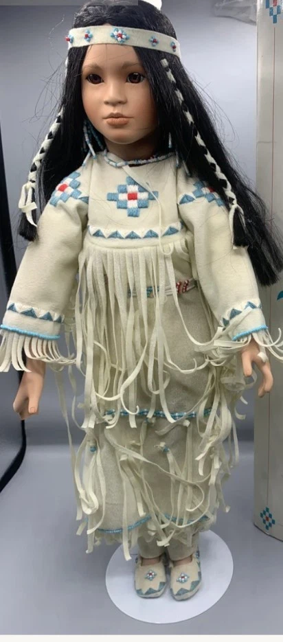 Porcelain Native American Dolls & Doll Playsets with Vintage for