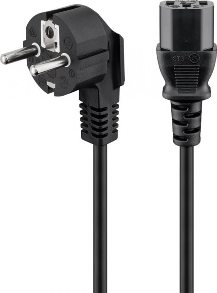 Goobay® Abgewinkeltes KaltgeräTe-Anschlusskabel, 2 M, Schwarz, (3*0,75 Mm²)-image