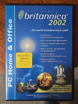 Encyclopedia Britannica 2002 Pc Home & Office CD DVD - Image 1 of 3