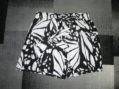 Amisu Damen Shorts Schwarz/Weiß Größe 38