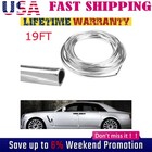 1PC 19FT Chrome Car Door Edge Molding Trim Seal Strip Scratch Protector