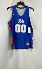 Nike Men's USA Basketball Jersey Blue 00 Red White Trim Sz M NWT