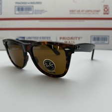 RAY-BAN RB2140 ORIGINAL WAYFARER SUNGLASSES TORTOISE FRAME BROWN LENS 50MM