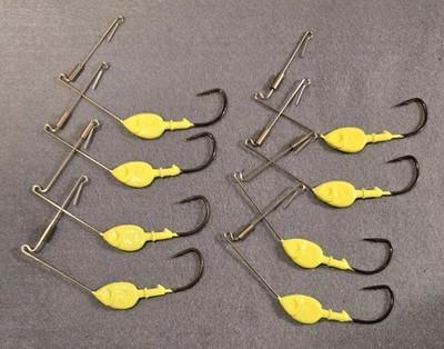 8 ~Vintage 1/2 oz Spinnerbait Heads Chart Quick Chg. Blade System Wide Gap Hooks