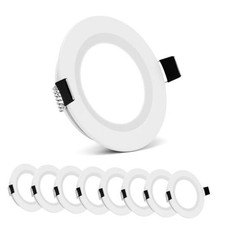 8 Pack RV Recessed Ceiling Lights 2-3/4" 12V - White 8-Pack / Cool White