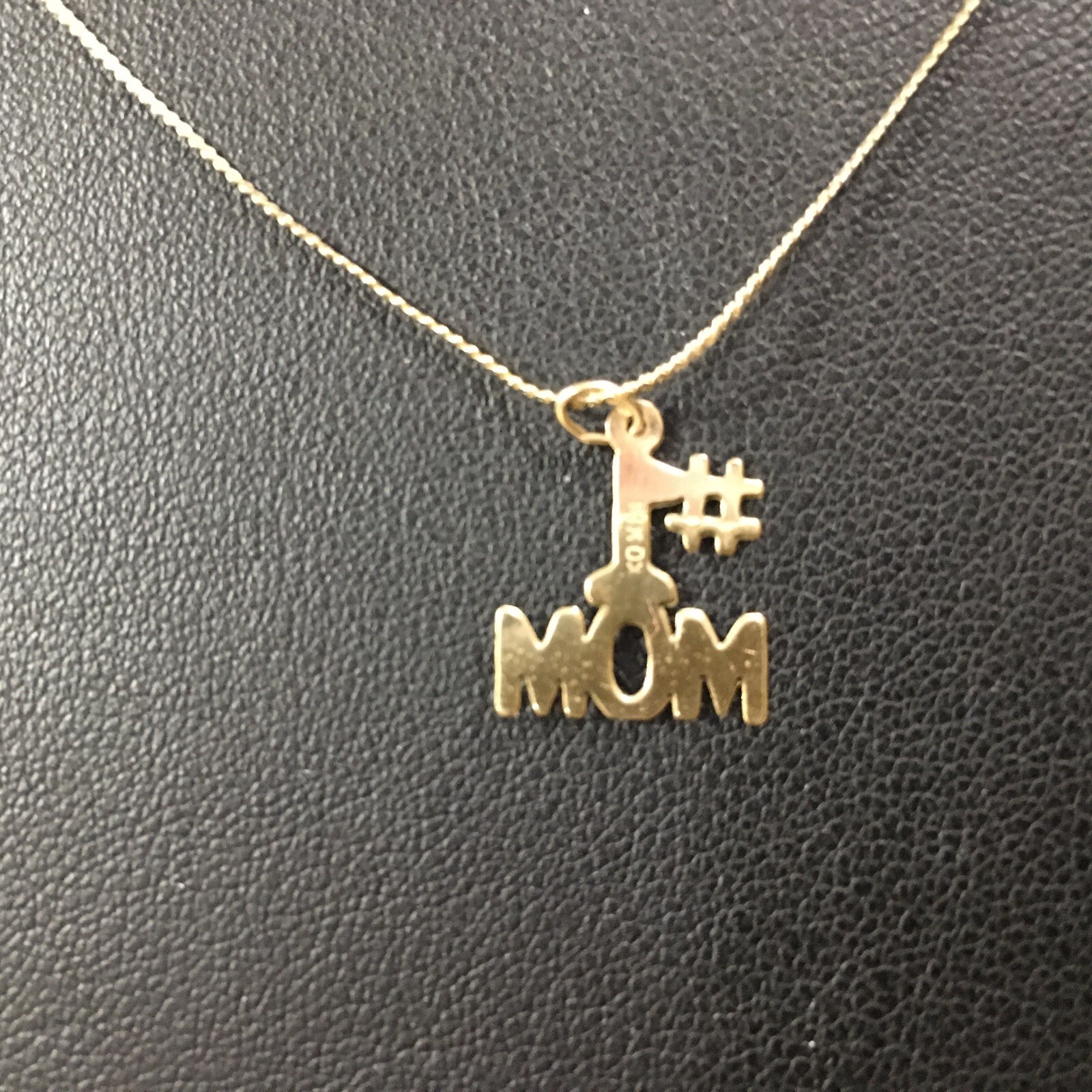 14K Solid Yellow Gold 1.1 - Solid Necklace With #… - image 3