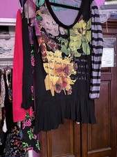 Desigual Artistic Text Print Dress /Tunic Women’s XXL (EU)/XL (US) 100% Viscose