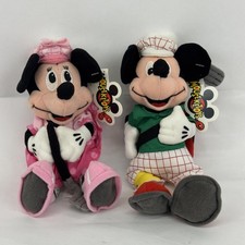 Mouse Toys Golfer Mickey And Minnie Mouse Bean Bag Plush Toys