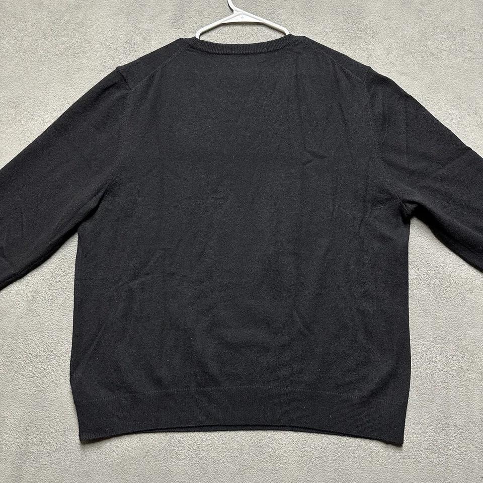 Suéter Bloomingdales Para Hombres XL Negro 100% Cachemira Tejido Cuello Redondo Pullover Usado en Excelente Condición Foto 2 de 4