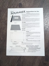 Aleene's Box maker Instructions & Box Conversion Chart Vtg