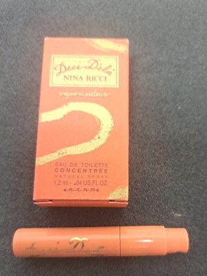Nina Ricci Deci Dela Eau de Toilette Spray Mini .04 fl Oz/1.2 ml Rare New In Box