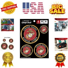 4 Piece Marine Corps Logo Decals
